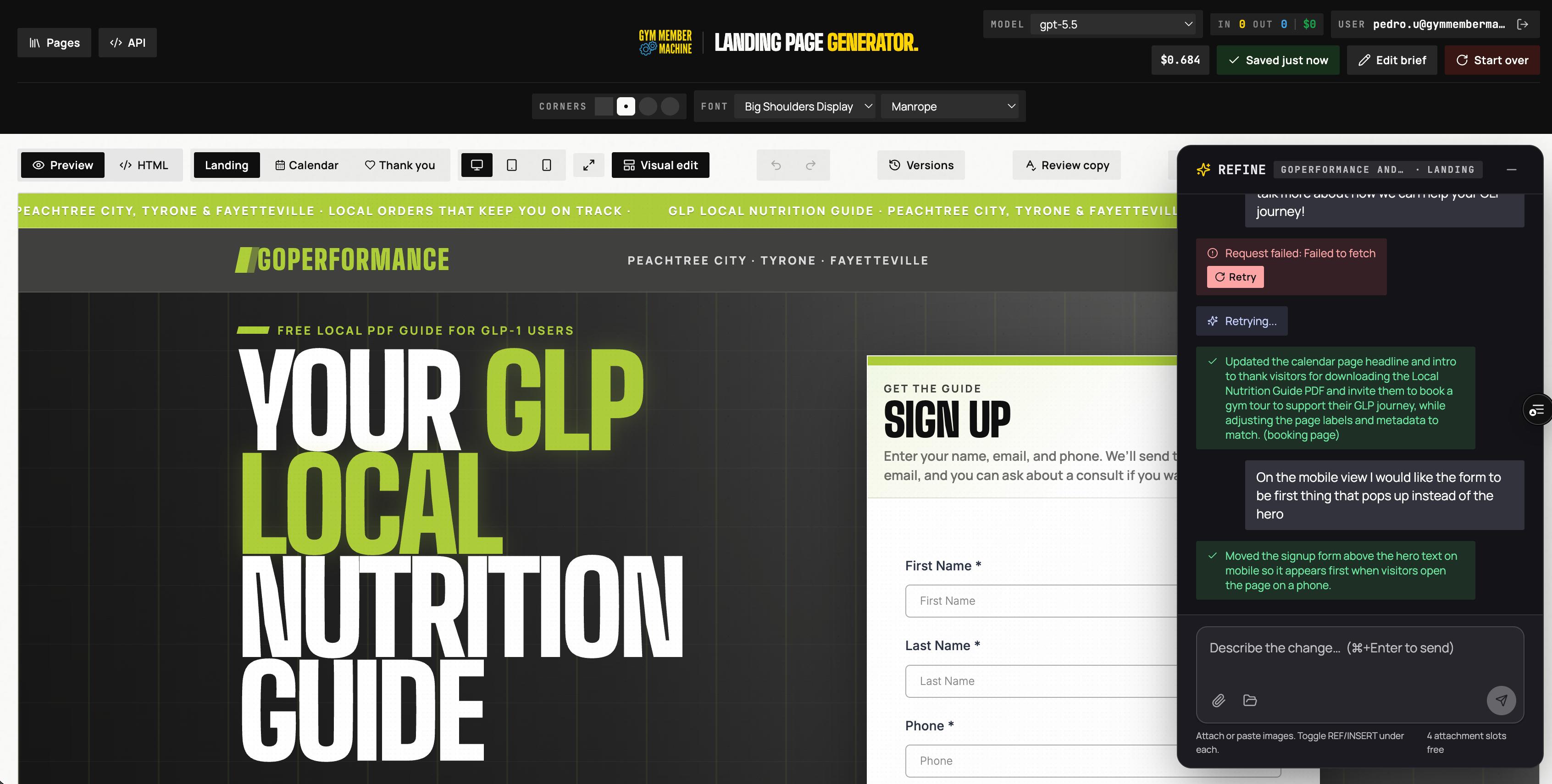 Landing Page Generator